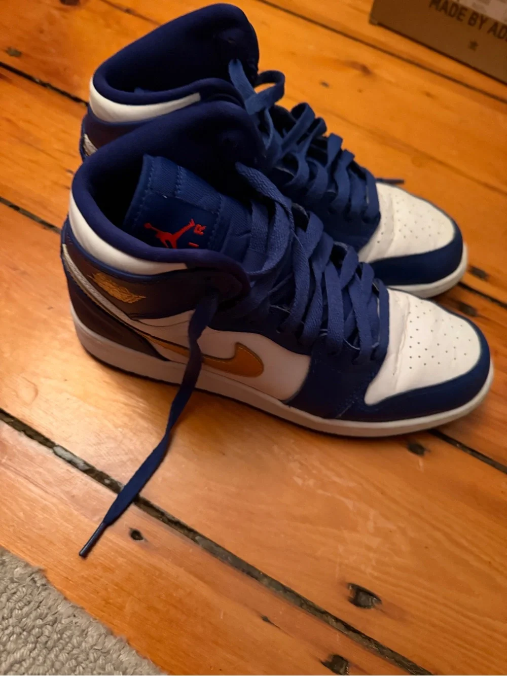 Nike Air Jordan High Top Sneakers - Blue/White with Red Jumpman